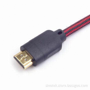High-speed HDMI Cable Assembly with Copper Foil Shield and Inner Rigid Overmold